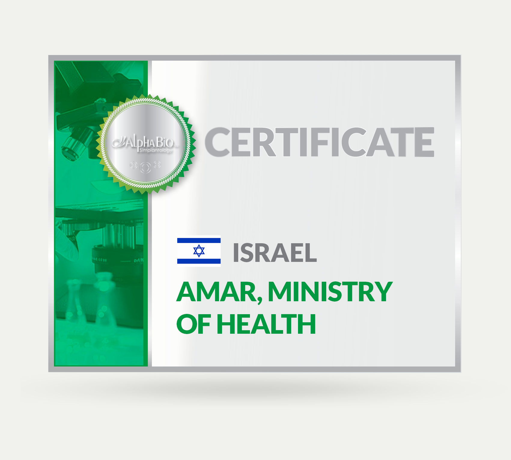 Certificate_Israel - Alpha Bio Tec