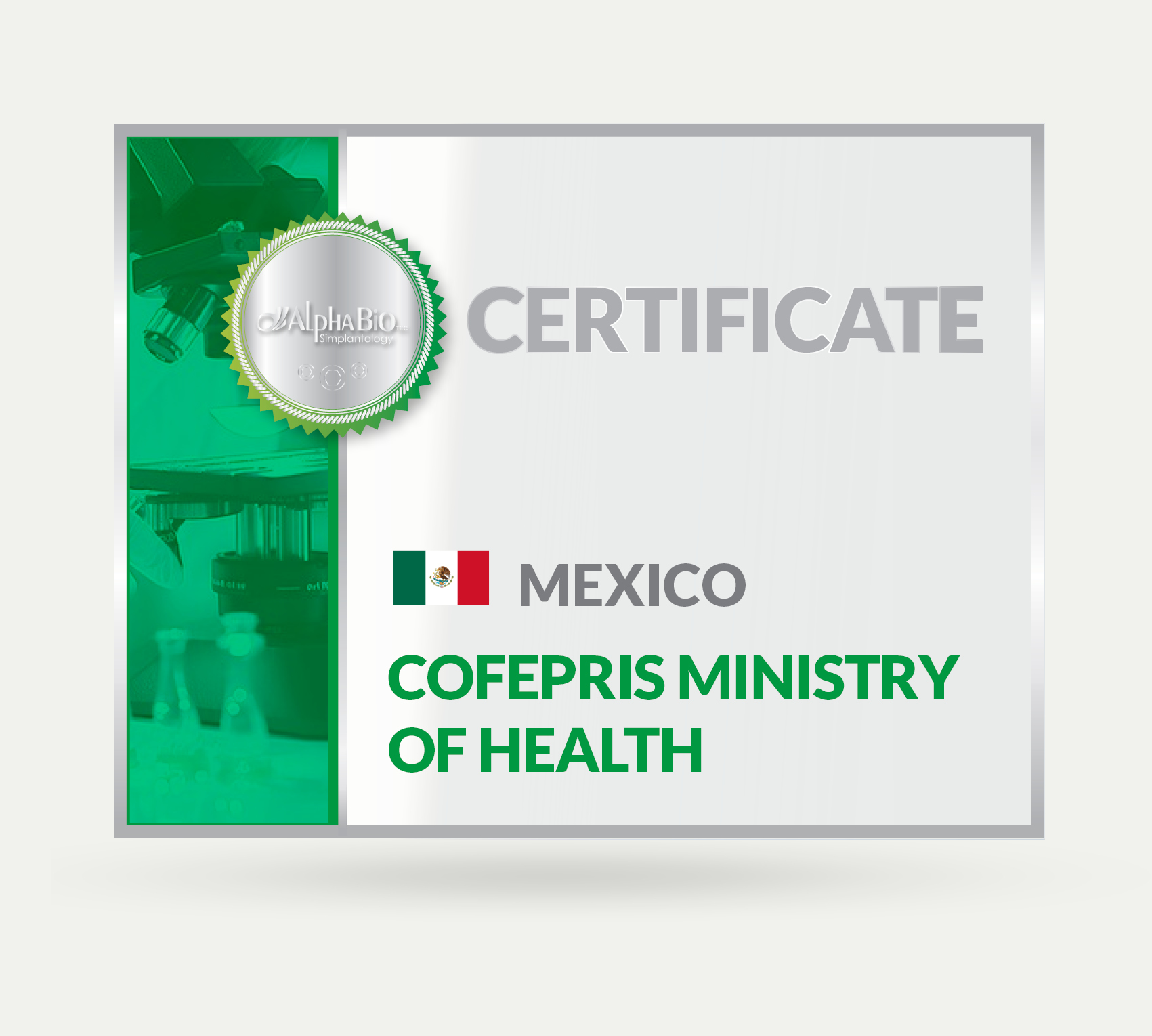 Certificate Mexico - Alpha Bio Tec