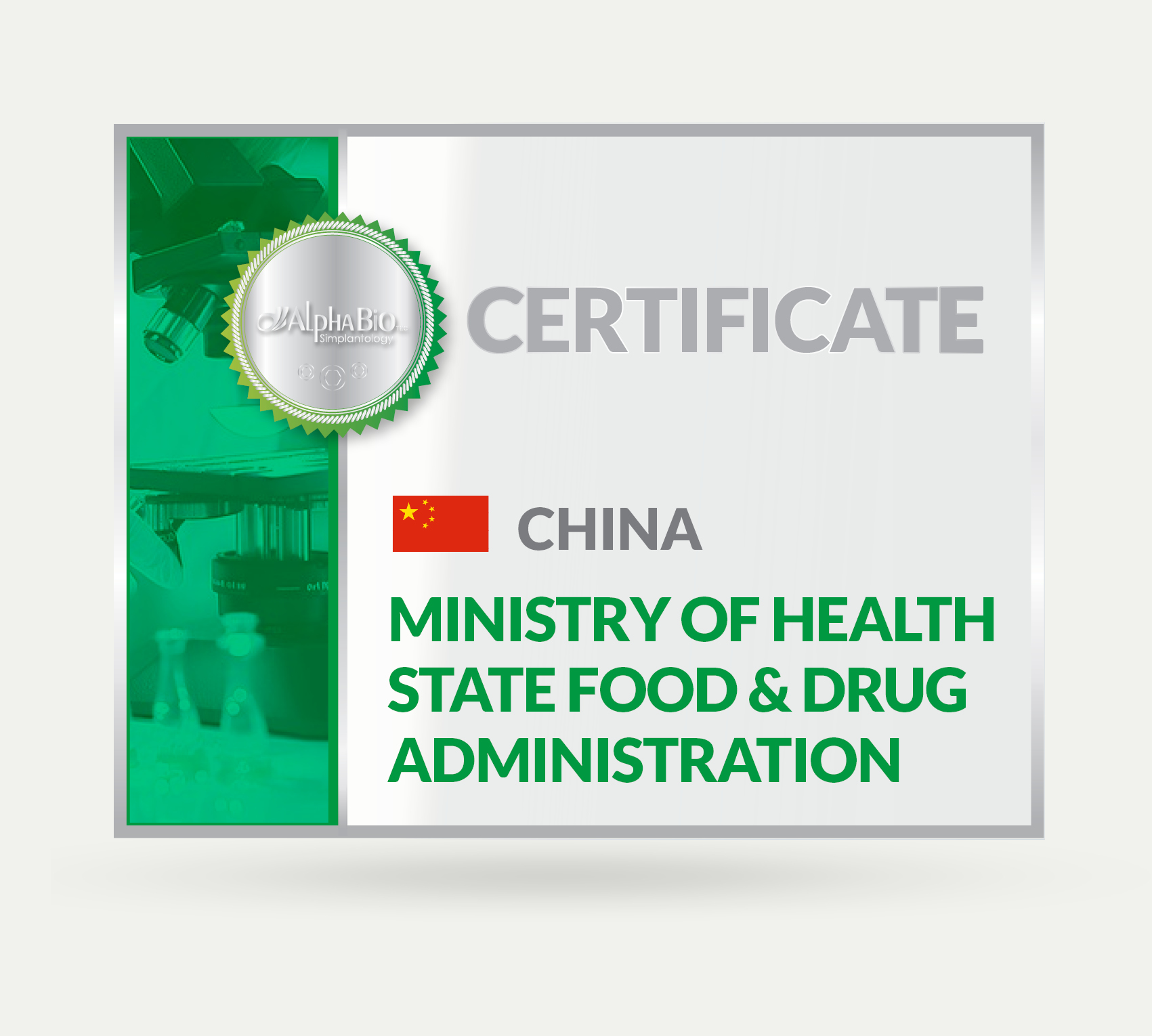 Certificate_China - Alpha Bio Tec