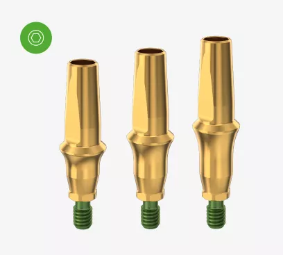  Straight titanium abutments Alpha Bio Tec. 3924-3923-3922