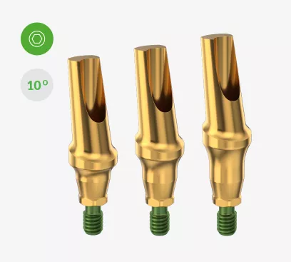 Angled abutments 10° Alpha Bio Tec. 3971, 3972, 3973